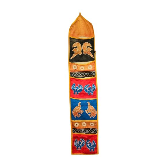 African Yoruba textile, embroidery, shisha, elephants, birds, Nigerian - Picture 1 of 9